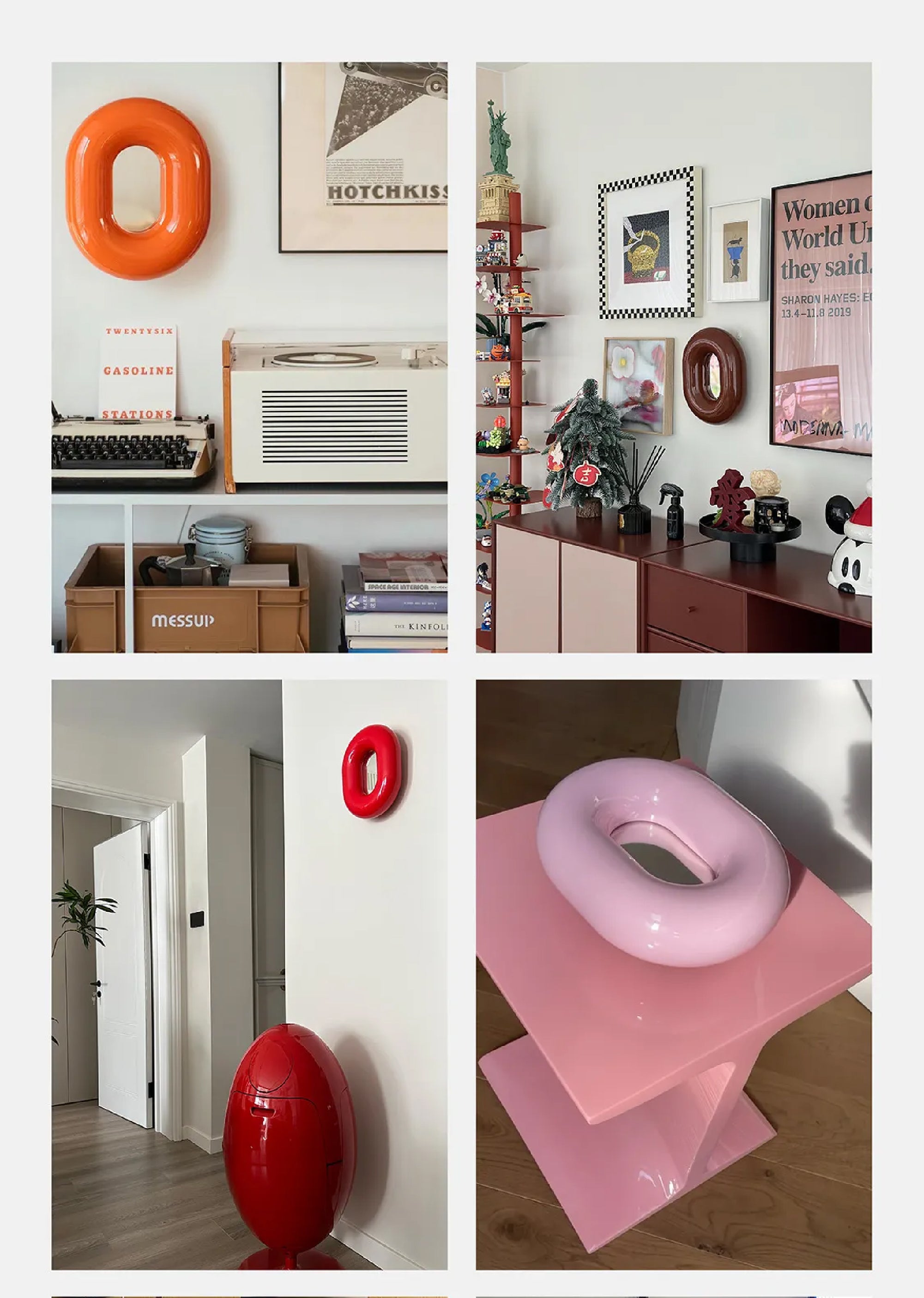 Koosim Capsule Oval Mirror — Space‑Age Style