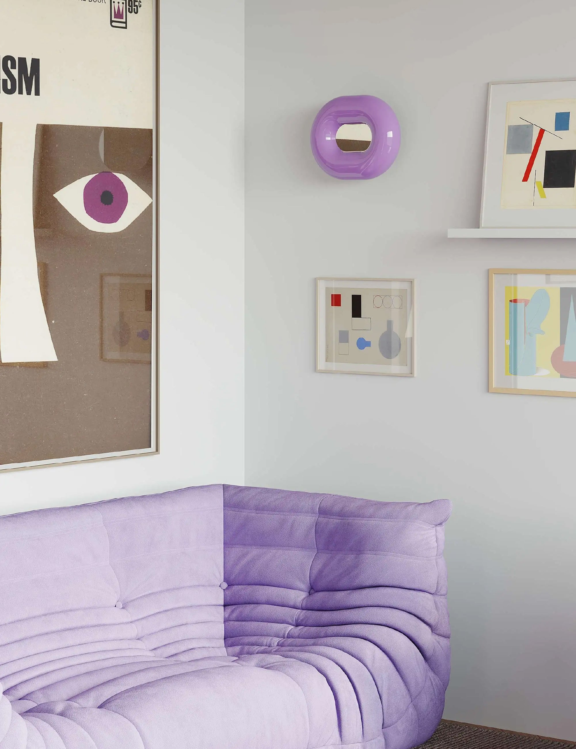 Koosim Capsule Oval Mirror — Space‑Age Style