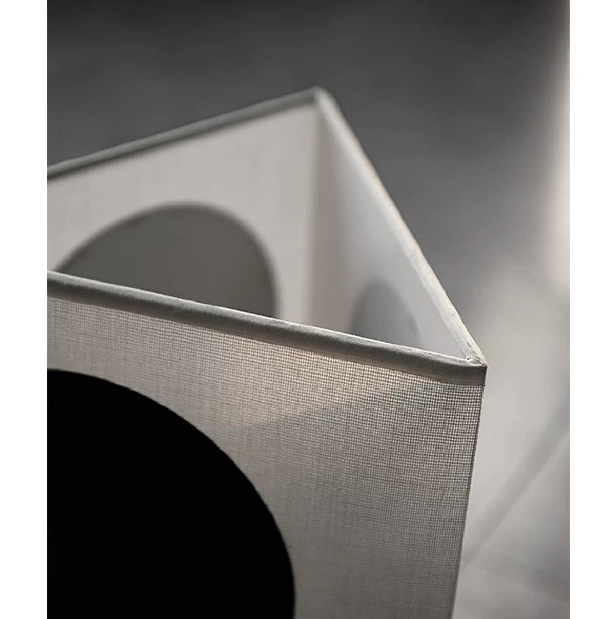 Linen & Iron Triangular Ambient Table Lamp by Print:H