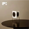 Linen & Iron Triangular Ambient Table Lamp by Print:H
