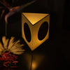 Linen & Iron Triangular Ambient Table Lamp by Print:H
