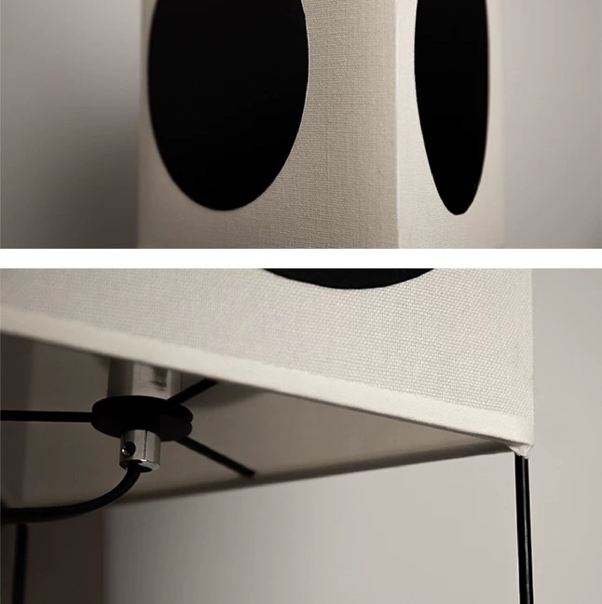 Linen & Iron Triangular Ambient Table Lamp by Print:H