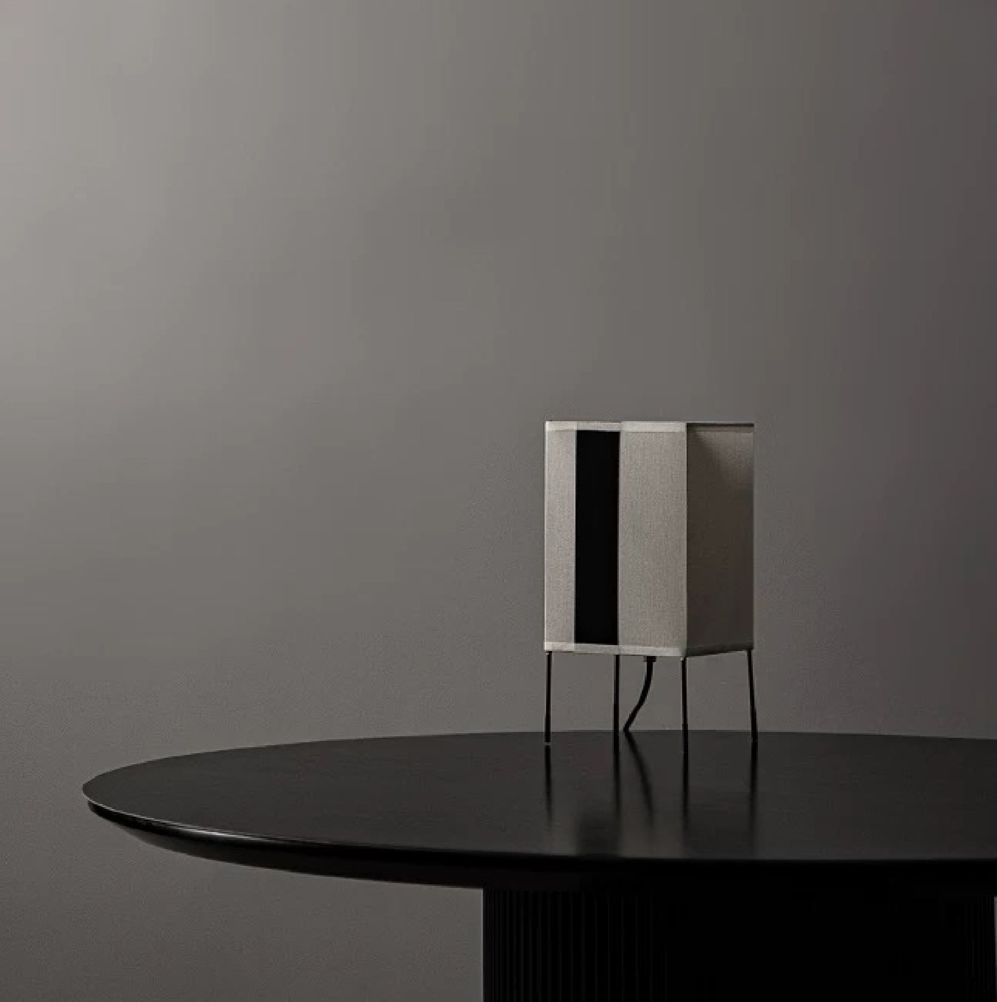 Linen & Iron Square Ambient Lamp by Print:H