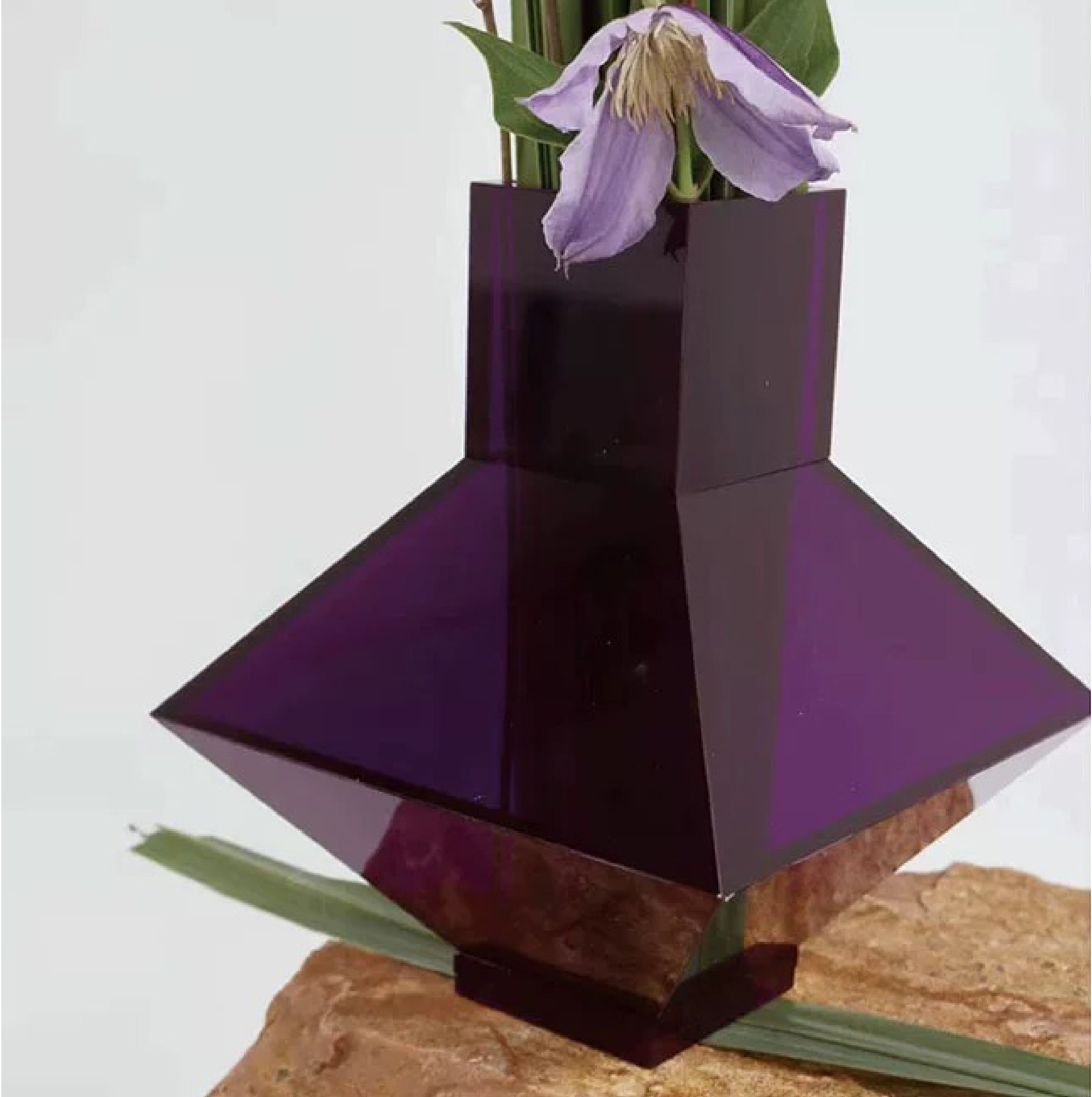 Deep Purple Diamond Vase / Decorative Piece by Print:H